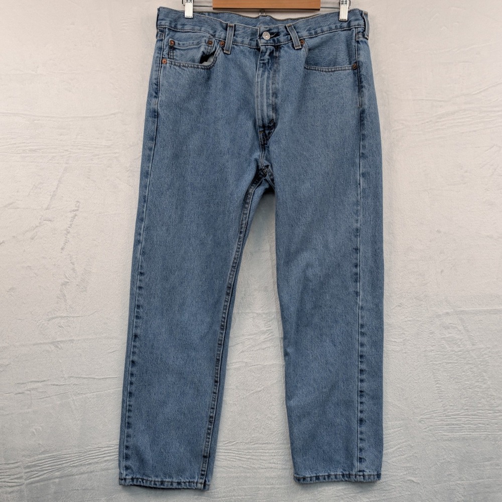 Levi's 505 Jeans Men's 38x30 Blue Regular Fit Straight Leg Americana Red Tab